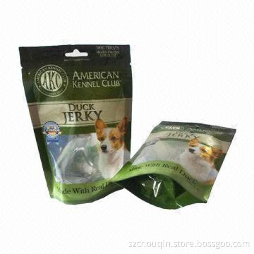 Dog Food Zipper Pouches with Customized Printing, Used for Dog Food Packaging